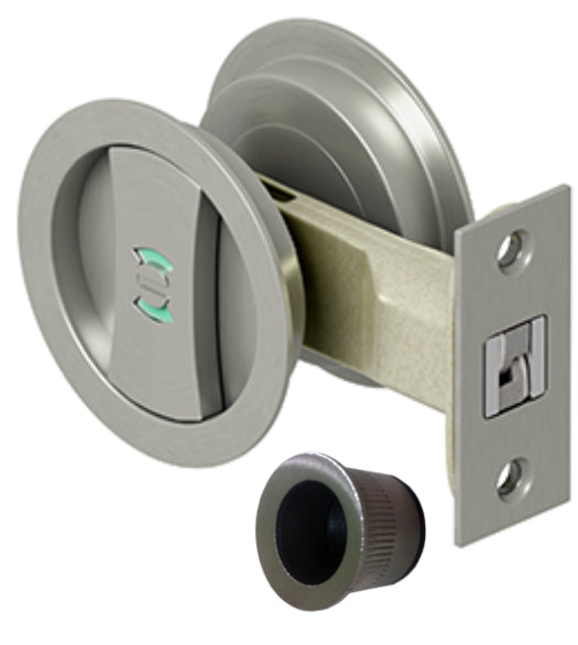 Round Pocket Door Privacy Set with Occupancy Indicator, Deltana SDRL218