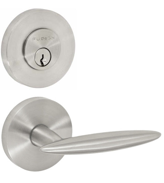 Doorware.com Retro Stainless Steel Entryset, Fusion SF-A2/100-A2