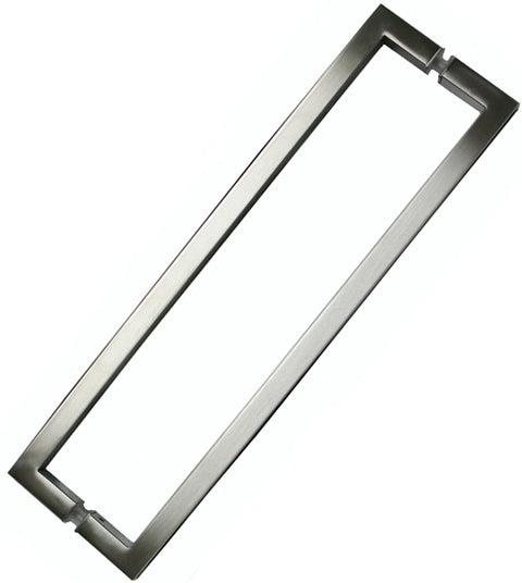 Modern 18 Inch Square Shower Door Pull, Pair, SGS SDQ-018