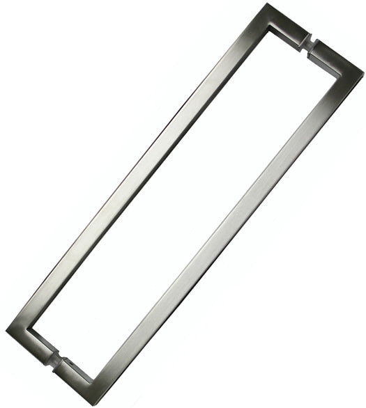 Modern 18 Inch Square Shower Door Pull, Pair, SGS SDQ-018