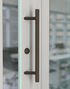 60 Inch 45º Offset Ladder Pull Handle, Bronze Powder Coated Finish, 316 Exterior Grade Stainless Steel Alloy