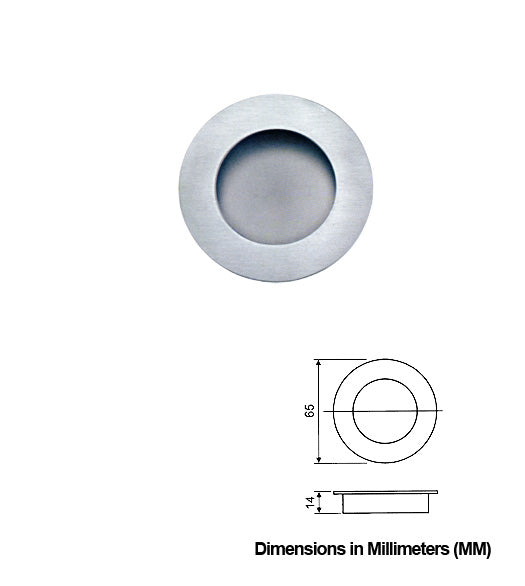 Round Stainless Steel Flush Pull, AHI SIG716