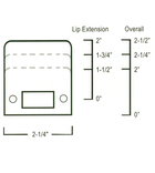 Solid Brass Extended Lip Door Strikes, Deltana SPE2