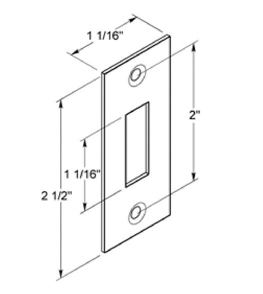Strike Plate for Pocket Door Locks, SPSDLA325