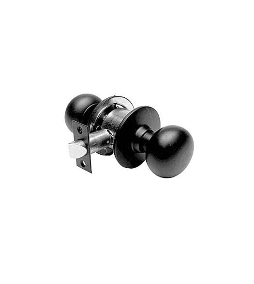 Doorware.com Solid Black Passage Door Knob Set, Acorn ST3BI