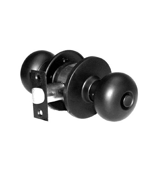 Doorware.com Solid Black Privacy Door Knob Set , Acorn-ST4BI
