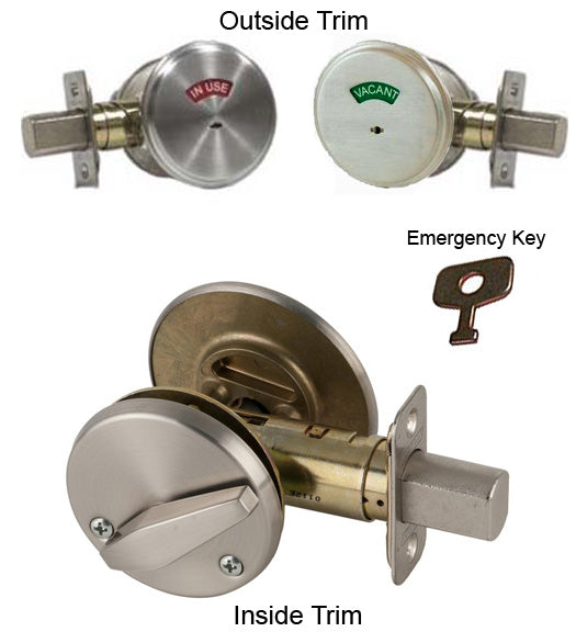 Restroom Occupancy Indicator Door Bolt, Schlage B571
