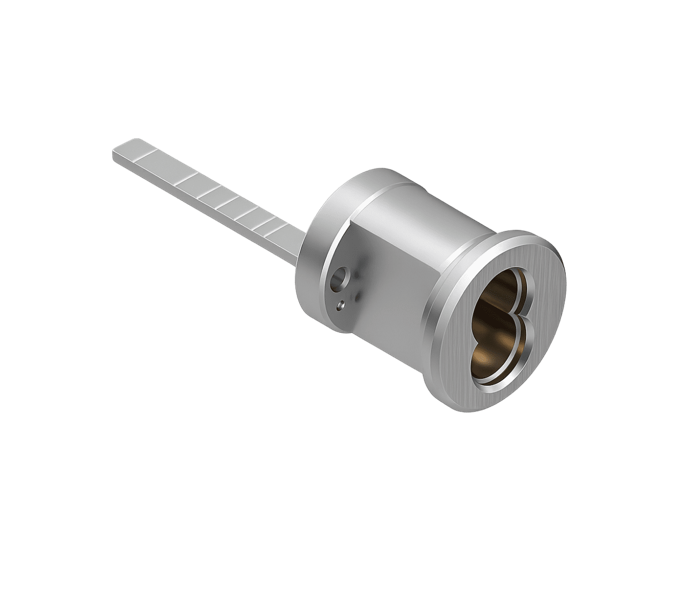 KABA Ilco Small Format SFIC Rim Cylinder Housing, 6 or 7 Pin, Brushed Chrome R28207-9-26D