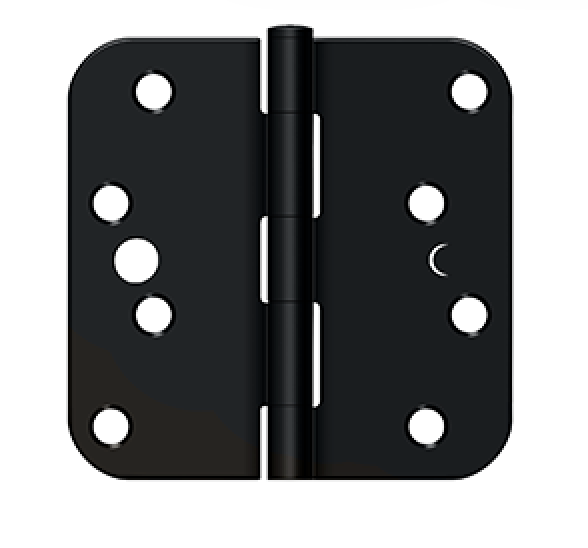 4 x 4 x 5/8 Radius Residential Security Hinge, Deltana S44R5BK-S