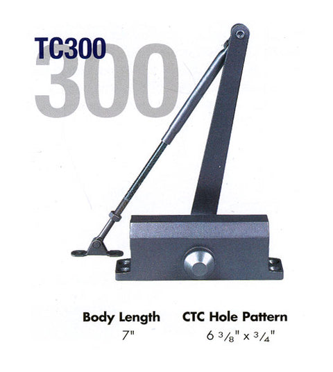 TC300 Series Grade 3 Small Surface Mount Door Closer