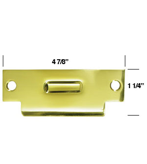 Doorware.com Solid Brass ANSI Strike Plate for Roller Catch, Deltana TSRCA4875