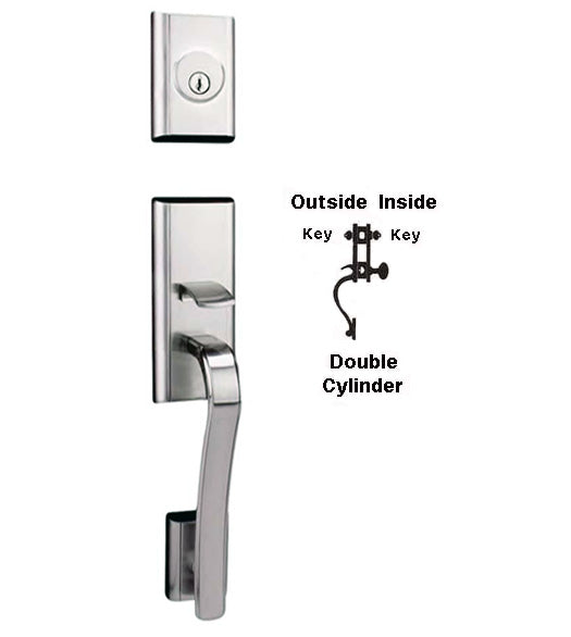 Doorware.com Double Cylinder Modern Handleset, Weslock 2165/2111