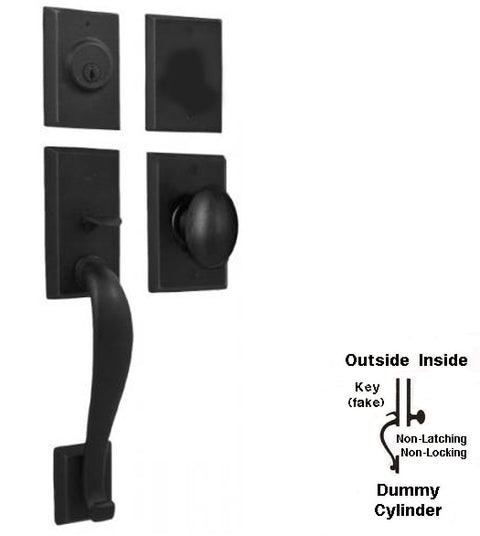 Doorware.com Aspen Two Piece Dummy Handleset, Weslock 7915/7805