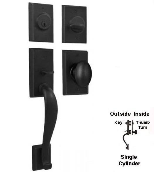 Doorware.com Aspen Two Piece Single Cylinder Handleset, Weslock 7925/7800