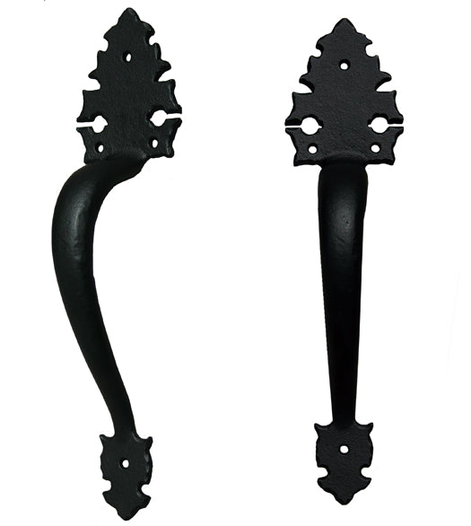 10-3/4 Inch Warwick Rough Iron Door Pull, Acorn WPDBP