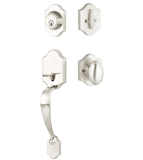 Everly Handleset with Auburn Egg Knob, Yale YEVY44-ABN