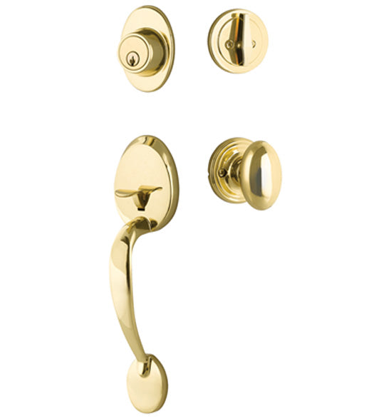 Oval Maguire Handleset with Auburn Knob, Yale YMGR44-ABN
