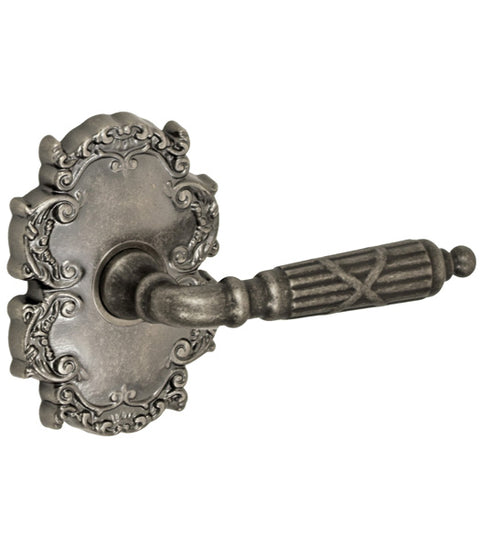 Doorware.com French Colonial Ribbon and Reed Lever With Victorian Rose, Fusion AA-C8