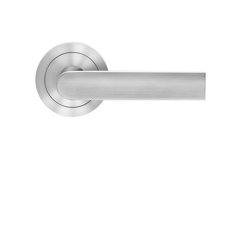 London Lever with 3 Piece Round Rose, Karcher Design UER51