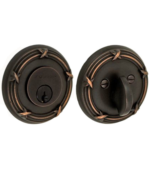 Doorware.com Ribbon and Reed Rose Deadbolt, Fusion B5