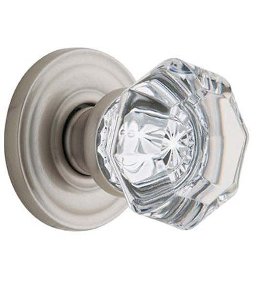 Doorware.com Glass Filmore Knob With Traditional Rose, Baldwin 5080