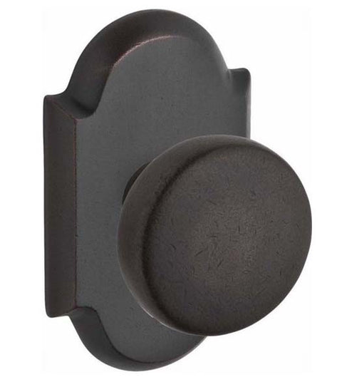 Rustic Bronze Knob with Arched Rose, Baldwin RUS-RAR