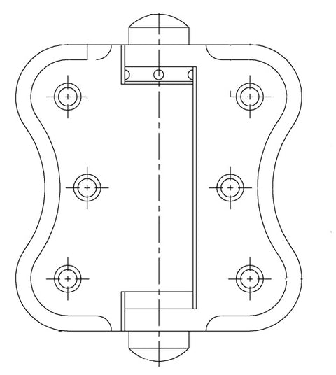 Doorware.com Brushed Chrome 4 Inch Full Surface Lavatory Door Spring Hinge, Pair,  Bommer 1011