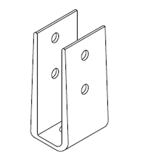Doorware.com Lavatory Panel and Pilaster U Bracket, Bommer 1141-4