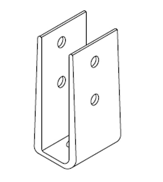 Doorware.com Lavatory Panel and Pilaster U Bracket, Bommer 1141-4