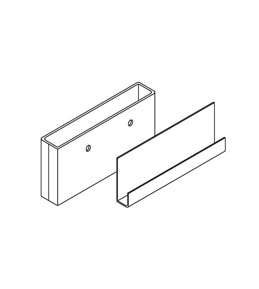 Doorware.com 8 x 3/4 Lavatory Pilaster Cover and Shoe, Bommer 1142-8