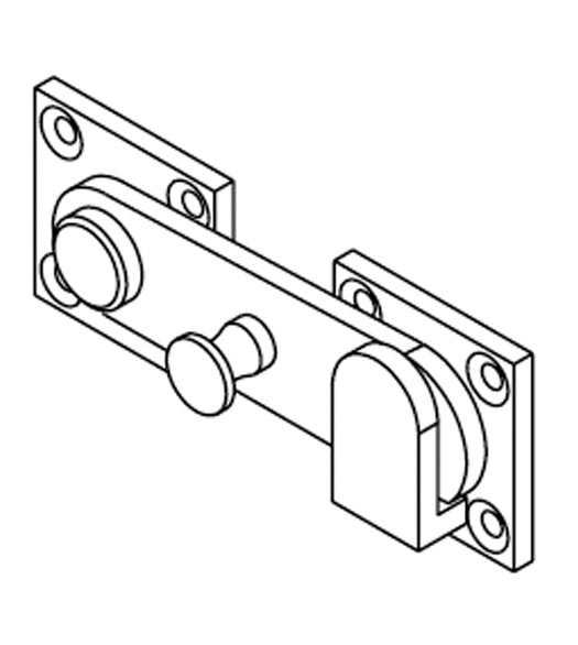 Doorware.com Restroom Door Throw Latch and Keeper, Bommer 15001