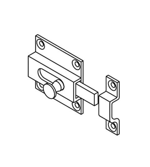 Doorware.com Restroom Door Rim Bolt and Keeper, Bommer 15004