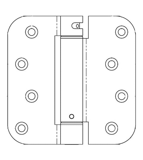 Doorware.com 4 x 4 x 5/8 Radius THERMA-TRU Door Spring Hinge, Pair, Bommer LB4378-400BP