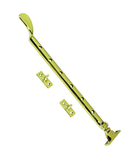 Solid Brass 13 Inch Colonial Casement Window Stay Adjuster, Deltana CSA13