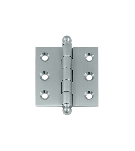 2 Inch x 2 Inch Solid Brass Cabinet Hinge, Pair, Deltana CH2020