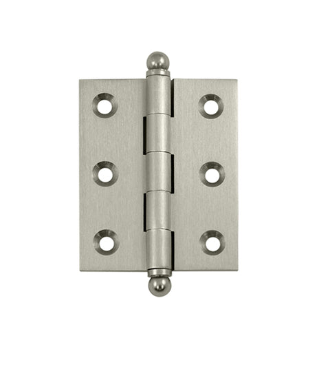 2-1/2 Inch x 2 Inch Solid Brass Cabinet Hinge, Pair, Deltana CH2520