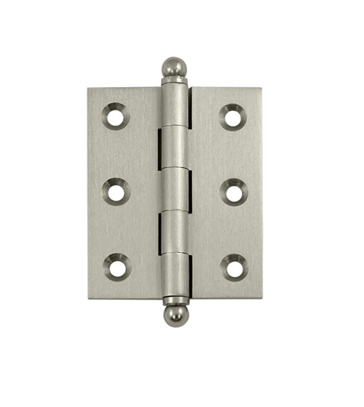 2-1/2 Inch x 2 Inch Solid Brass Cabinet Hinge, Pair, Deltana CH2520