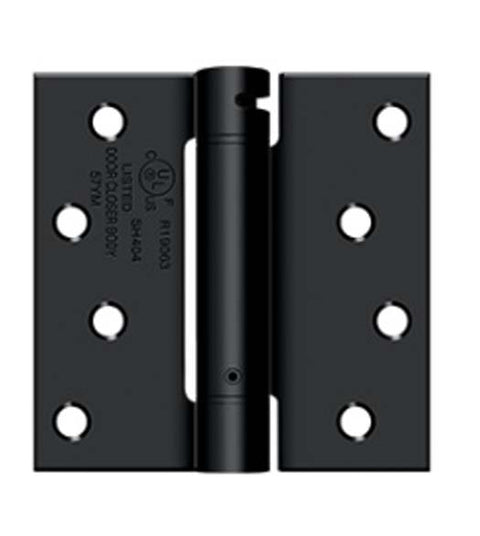 4 x 4 x Square Corners Spring Hinge, Zigzag Hole, Deltana DSH44