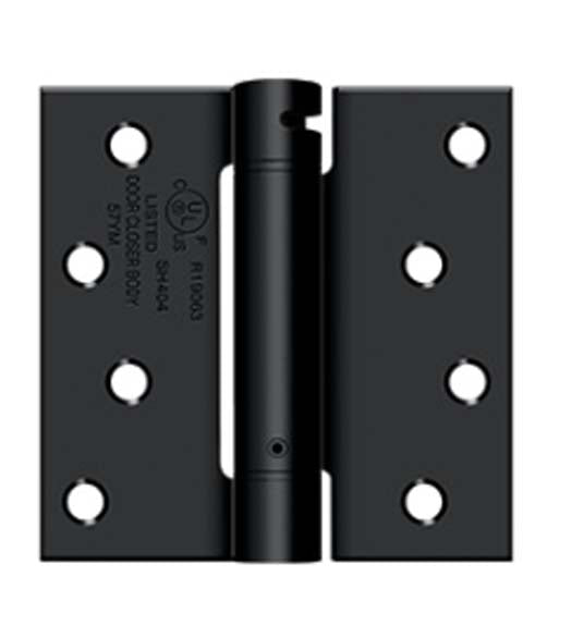 4 x 4 x Square Corners Spring Hinge, Zigzag Hole, Deltana DSH44