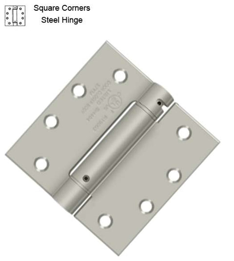 4-1/2 x 4-1/2 x Square Corners Spring Hinge, Deltana DSH45U