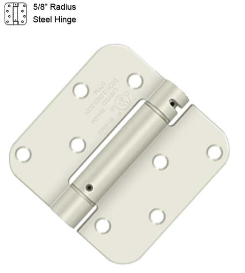 4 x 4 x 5/8 Radius Benchmark Door Spring Hinge, Deltana DSH4R5BM
