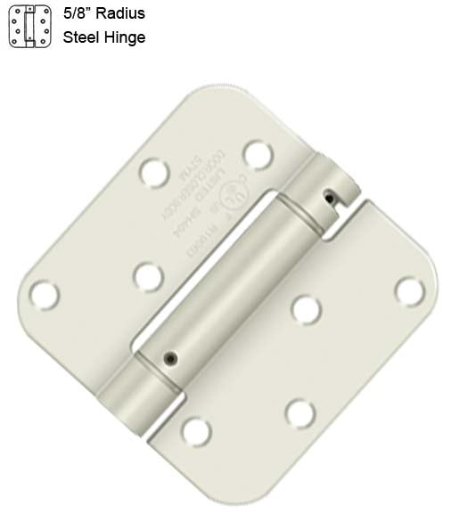4 x 4 x 5/8 Radius Benchmark Door Spring Hinge, Deltana DSH4R5BM