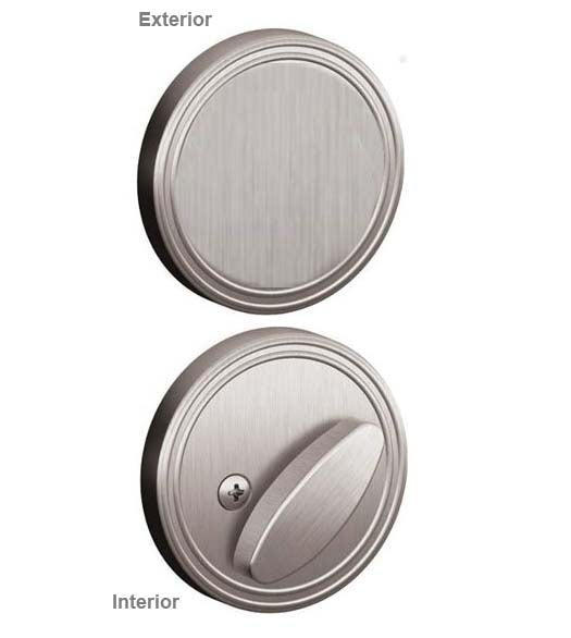 Schlage Dexter One-Sided Deadbolt With Exterior Plate, JD81