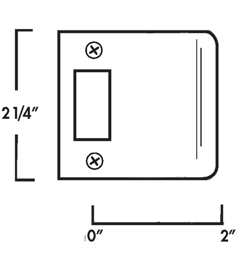2 Inch Lip Strike Plate, Don-Jo 9102