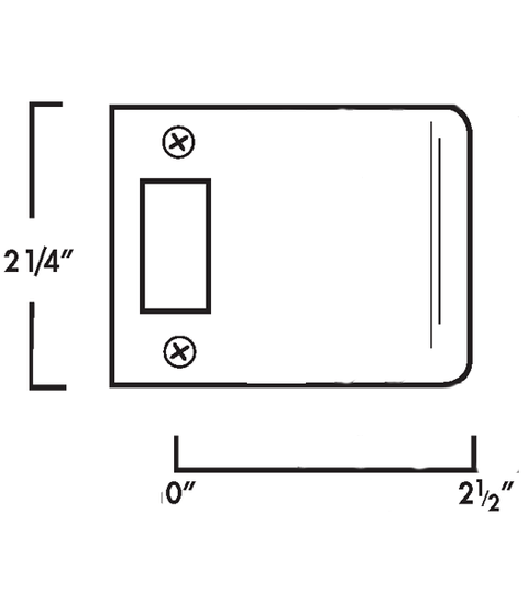 2-1/2 Inch Lip Strike Plate, Don-Jo 9125