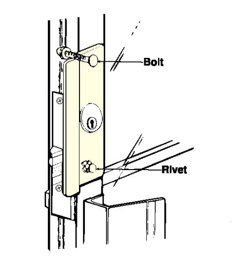 Storefront Door Stainless Steel Latch Guard, Don-Jo LP-307-630
