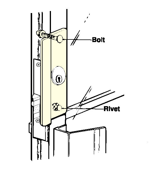 Storefront Door Stainless Steel Latch Guard, Don-Jo LP-307-630