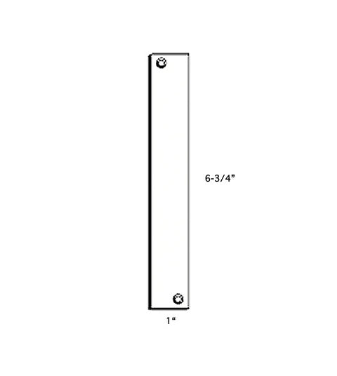 6.75 x 1 Flush Bolt Filler Plate, Don-Jo EF-634