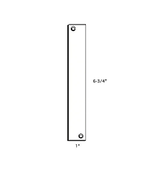 6.75 x 1 Flush Bolt Filler Plate, Don-Jo EF-634