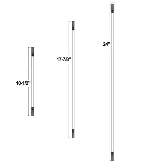 Flush Door Bolt Extension Rod, Deltana EXTROD
